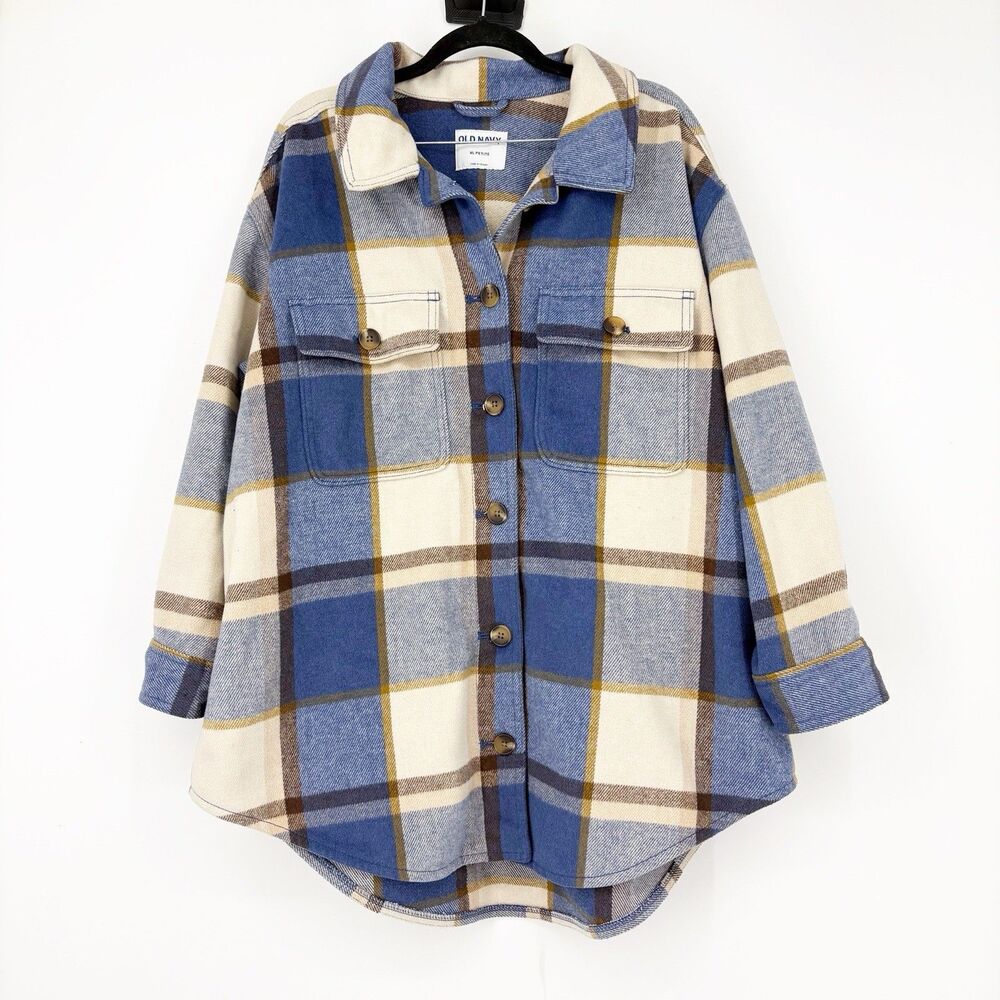 Old Navy Women Plaid Shacket XL Petite